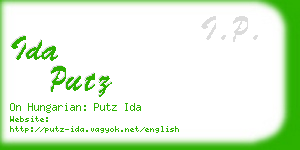 ida putz business card